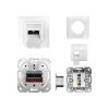Kathrein 211500002 Network outlet CAT 6A Pure white flush mount insert