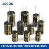 KONDENSATOR 22UF 450V ELEKTROLITYCZNY Ø13x20mm 105C JCCON LOW ESR AUDIO