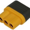 Gniazdo; zasilające DC; MR60-F; 3 tory; proste; na przewód; żółty; lutowany; 30A; 500V; poliamid (PA); mosiądz; Amass