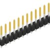 Pin header, 12 pole, pitch 2.54 mm, straight, black, 10054026