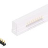 Pin header, 8 pole, pitch 2.54 mm, angled, black, SLLP5SMD0388SSM