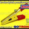 Krokodylek pomiarowy czerwony na gniazdo banan 4mm
