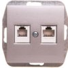 Sentia Gniazdo Teleinformatyczne Rj11 Rj45 Kat.5E Srebrny Połysk 1459-56