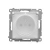 SIMON 55 Gniazdo pojedyncze z uziemieniem szybkozłącza IP44 bez uszczelki klapka transparentna biały mat TGZ1BCUZ.01/111A KONTAK