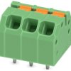 PCB terminal, 3 pole, pitch 3.5 mm, AWG 24-16, 16 A, spring-clamp connection, green, 1861946