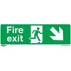 Worksafe SS36P10 Safety Sign Fire Exit (Down Right) - Rigid Plastic - PK10