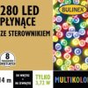 Komplet choinkowy Płynące LED 280 multicolor 13,95m 230V/31V 3,7W IP44 na zewnątrz i do wnętrz 13-821