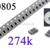 Rezystor 274K-0805; SMD; 0,1W; rolka 5000szt