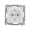 Simon 55 Gniazdo Schuko z przesłonami (moduł) 16 A, 250 V~, szybkozłącza Jasnoszary mat TGSZ1CZ.01/114