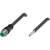 Sensor actuator cable, M8-cable plug, straight to open end, 4 pole, 5 m, PVC, black, 4 A, 240807-100010
