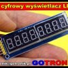 8 cyfrowy wyświetlacz LED