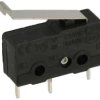 Mikroprzełącznik; SS0504P; dźwignia symulująca rolkę; 18mm; 1NO+1NC wspólny pin; szybkie; przewlekany (THT); 3A; 250V; Highly; R