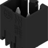 Pin header, 2 pole, pitch 3.5 mm, straight, black, 1614240000