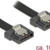 Kabel Delock SATA FLEXI 6 GB/s 10 cm, czarny, metalowy