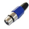 Gniazdo XLR na kabel niebieskie