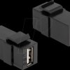 87829 Keystone module USB 2.0 A female > female, black