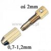 Uchwyt wiertarki do wiertła 0,7-1,2mm na oś 2mm