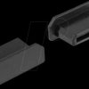 64028 Dust cover, HDMI mini-C socket without handle, 10 pieces, black