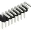Pin header, 8 pole, pitch 1.27 mm, angled, black, 10060918