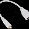 SC0224 Raspberry Pi - Cable, micro-HDMI (m) to HDMI (f), 23cm, white