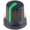 GAŁKA MINIATUROWA ZE WSKAŹNIKIEM ZIELONYM ŚR.OSI 6.35MM