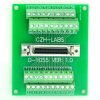 CZH-LABS 40-pin Half-Pitch/0.05" D-SUB Female Breakout Board, DSUB, SCSI, Terminal Module.
