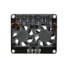 Moduł chłodzenia z podwójnym wentylatorem Raspberry Pi 4B z zieloną diodą LED Aktywny przepływ powietrza Pełna zgodność z GPIO Z