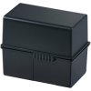 HAN 976-K-13 Card Index Box A6 Landscape Blk incl. 100 Ruled Cards 400 Card Cap
