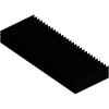 Extruded heatsink, (L x W x H) 75 x 200 x 25 mm, 1.65 to 0.7 K/W, black anodized, SK 42 75 SA