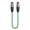 Kabel Fast Ethernet konfekcjonowany obustronnie złącza M12 / M12 męskie 4-pinowe kodowanie D zielony PUR 0985 342 108/2 M