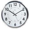 Zegar Srebrny Ścienny Analogowy Tak Nie, Aluminium, Akumulator Orium