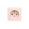 Gniazdo Elektycz. PRIMA GWN-130P Beżowe, natynkowe, pojedyncze Z/U