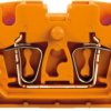 Through terminal block, spring balancer connection, 0.5-2.5 mm², 2 pole, 24 A, 8 kV, orange, 1704370000