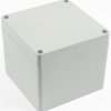 PC enclosure, (L x W x H) 105 x 105 x 90 mm, light gray (RAL 7035), IP68, 1554LA2GY