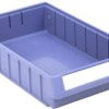 BITO Lagertechnik 102642 Skrzynka do regałów nadaje się na żywność (S x W x G) 234 x 80 x 400 mm niebieski 8 szt.