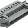 Pin header, 8 pole, pitch 5 mm, angled, gray, 231-608/114-000