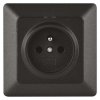 Gniazdo pojedyncze FRENCH IP20 antracyt EMOS A6001.2