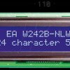 EA W242B-NLW LCD module, 2x24, H:5.6mm, bl/ws, w.Bel.