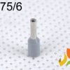 Końcówka kablowa 0,75/6 mm2 tulejka izolowana miedziana szara 100szt. DI 0,75-6 SZ GPH