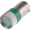 Lampka kontrolna Zielony 12V ac/dc BA9s LED średnica 10mm długość 28mm
