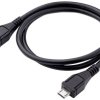 Akyga Kabel USB Złącze męskie USB Micro-B, Złącze męskie USB Micro-B 0.60 m czarny AK-USB-17