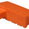Plug, 12 pole, straight, 2 rows, orange, WM-12P