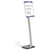 Durable 481323 Info Sign Stand A3 Floor-Standing Aluminum Display Silver