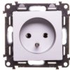 Valena Life Gniazdo Pojedyncze Z/U 2P+Z Aluminium 753381