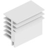 Extruded heatsink, (L x W x H) 50 x 30 x 45 mm, 3.7 to 1.02 K/W, natural aluminum, SK 481 50 AL