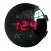 Woltomierz okrągły LED czerwony 5-48V, hermetyk