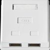 CCGB89110WT Surface-mounted, RJ45 socket, 2-gang