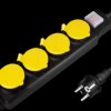 LPS254 Socket strip, 4-way, 1.5m, with switch, outdoor