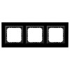 Ramka potrójna R-3RGC/32/25 czarne szkło Sonata Prestige Ospel