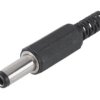 Wtyk zasilający 2,5/5,5 14mm z odgiętką